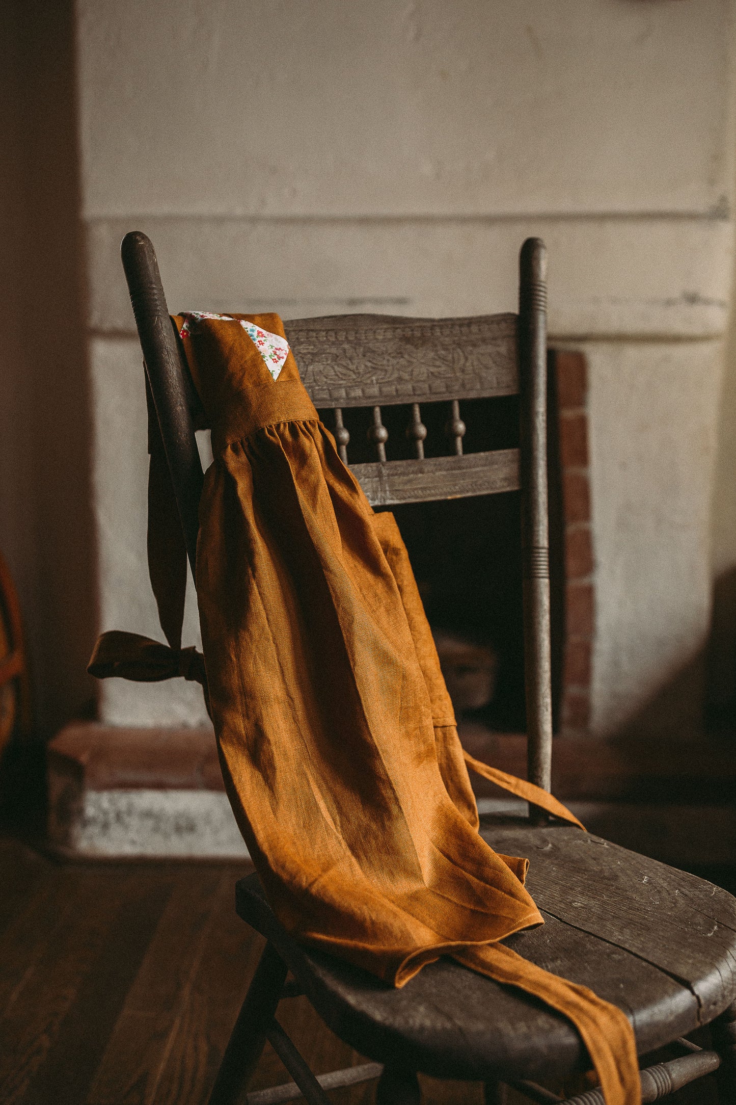 Linen Gathered Full Apron