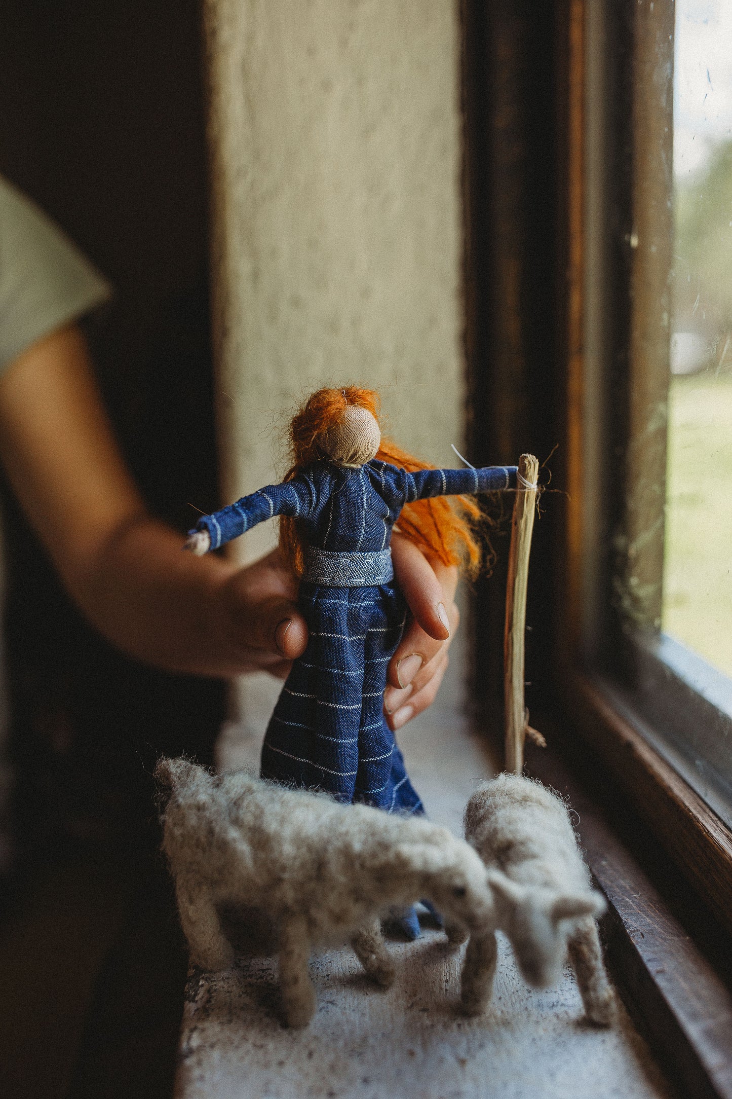 Custom Primitive Cloth Doll - The Shepherdess