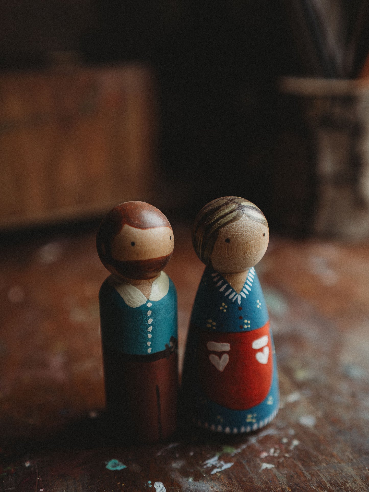 Hand Painted Wooden Dolls