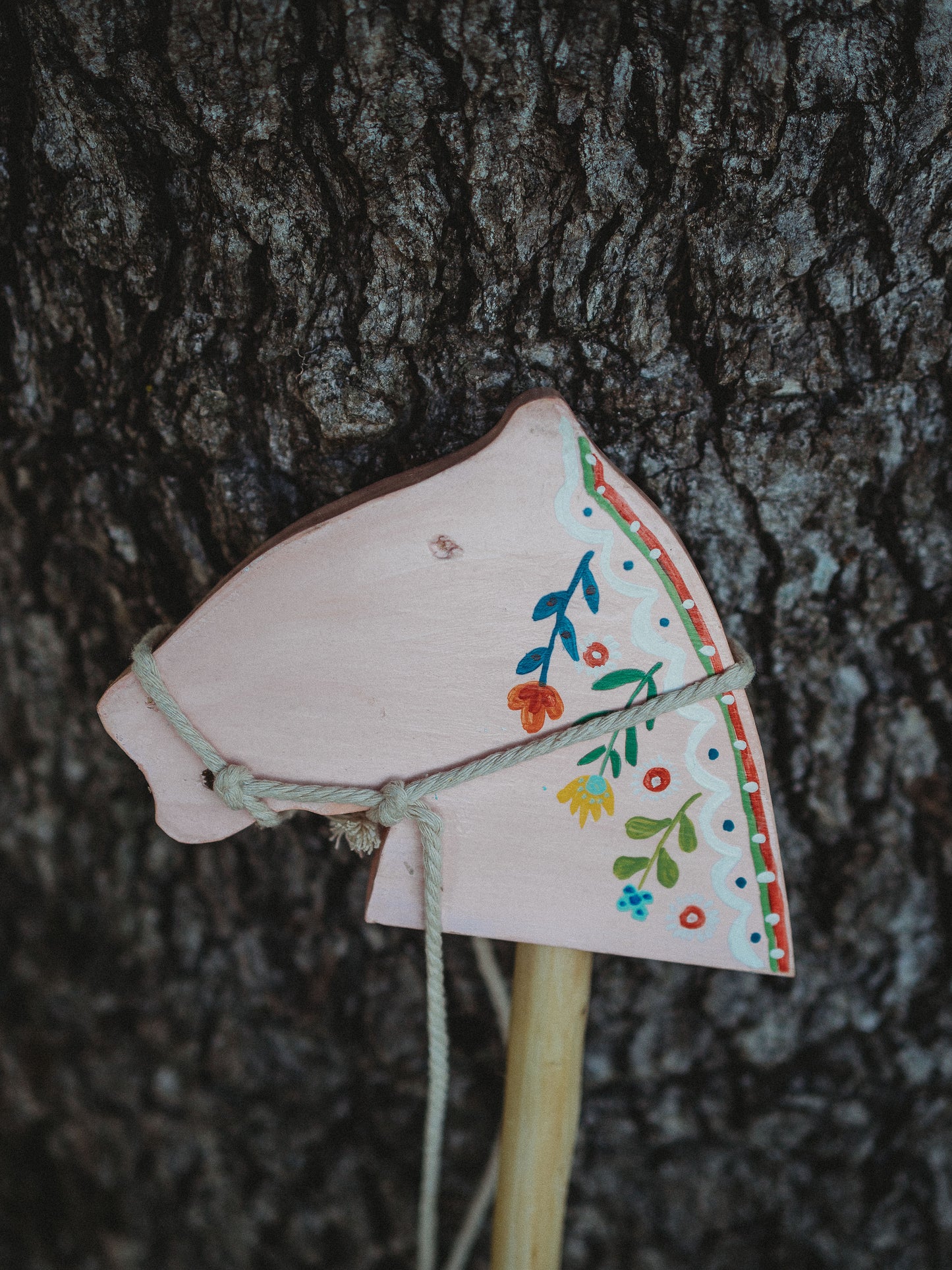 Hand Painted Wooden Stick Horses