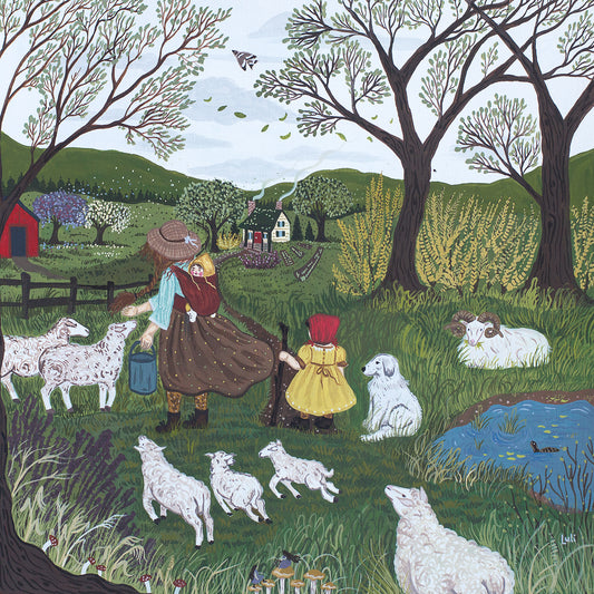 Feeding Her Flock