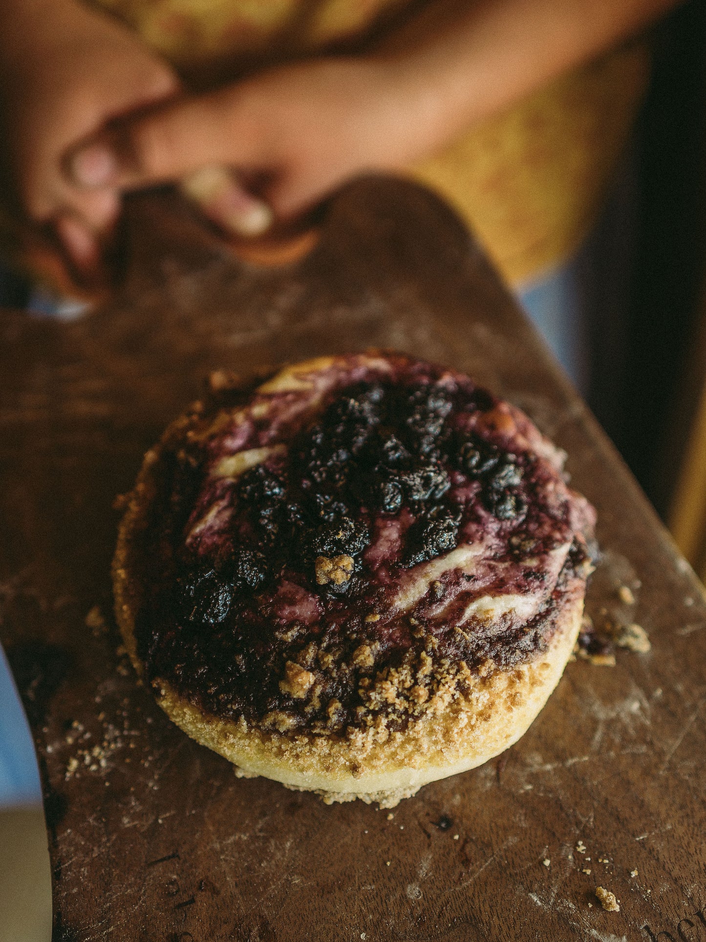 Blueberry & Lemon Curd Crumble Bun - 2