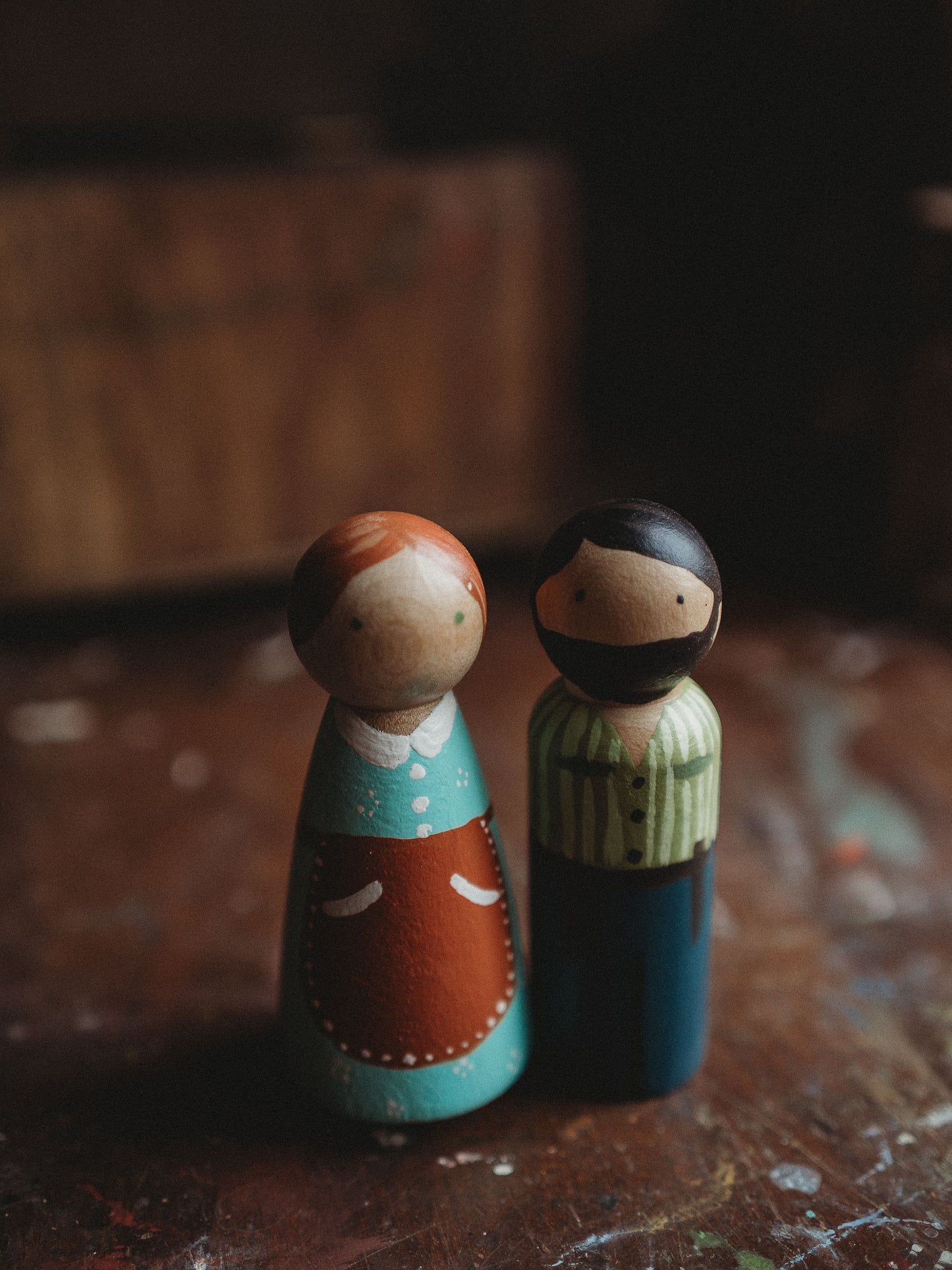Hand Painted Wooden Dolls