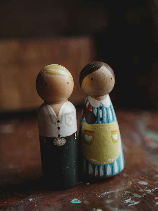 Hand Painted Wooden Dolls