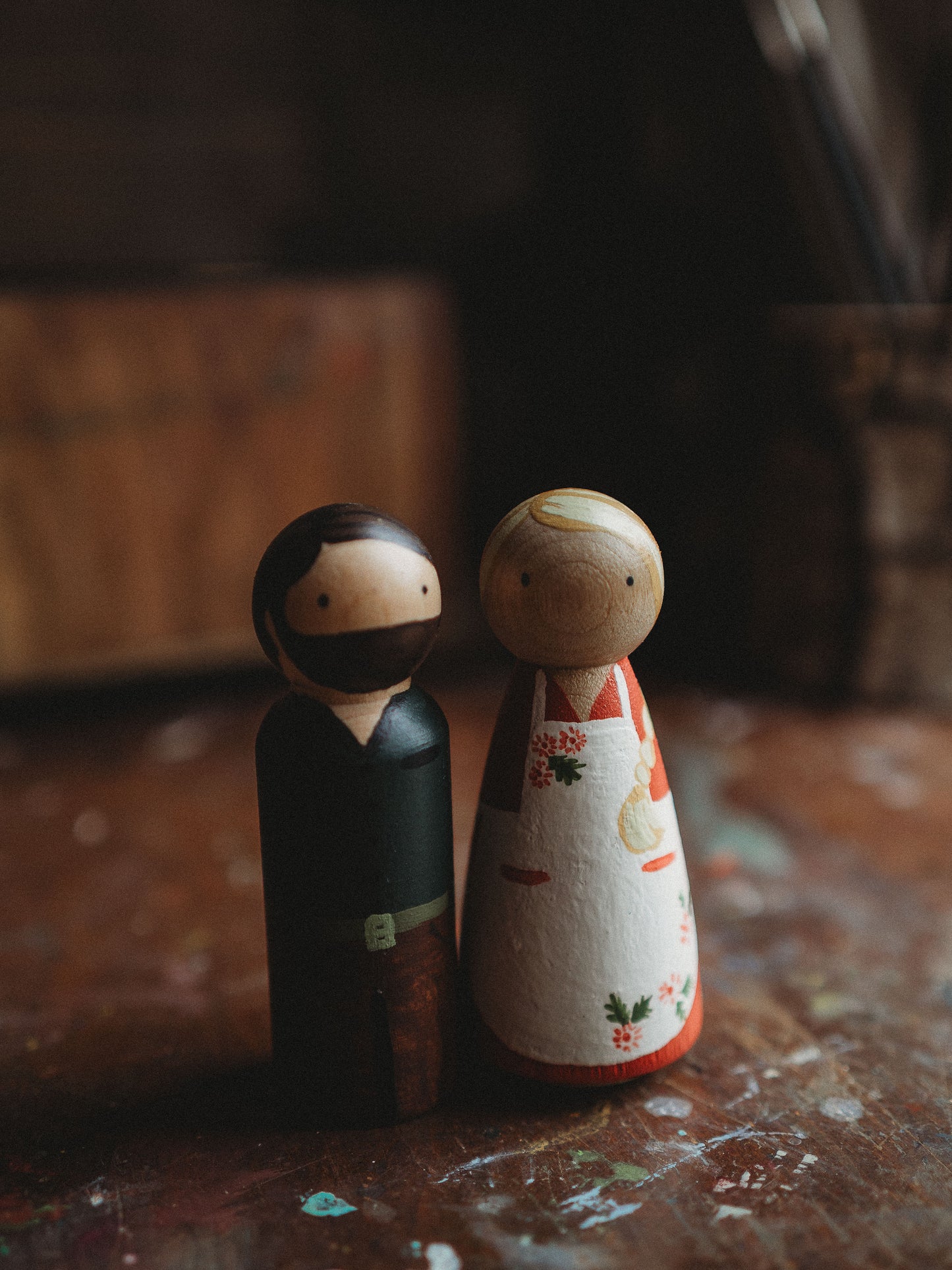 Hand Painted Wooden Dolls