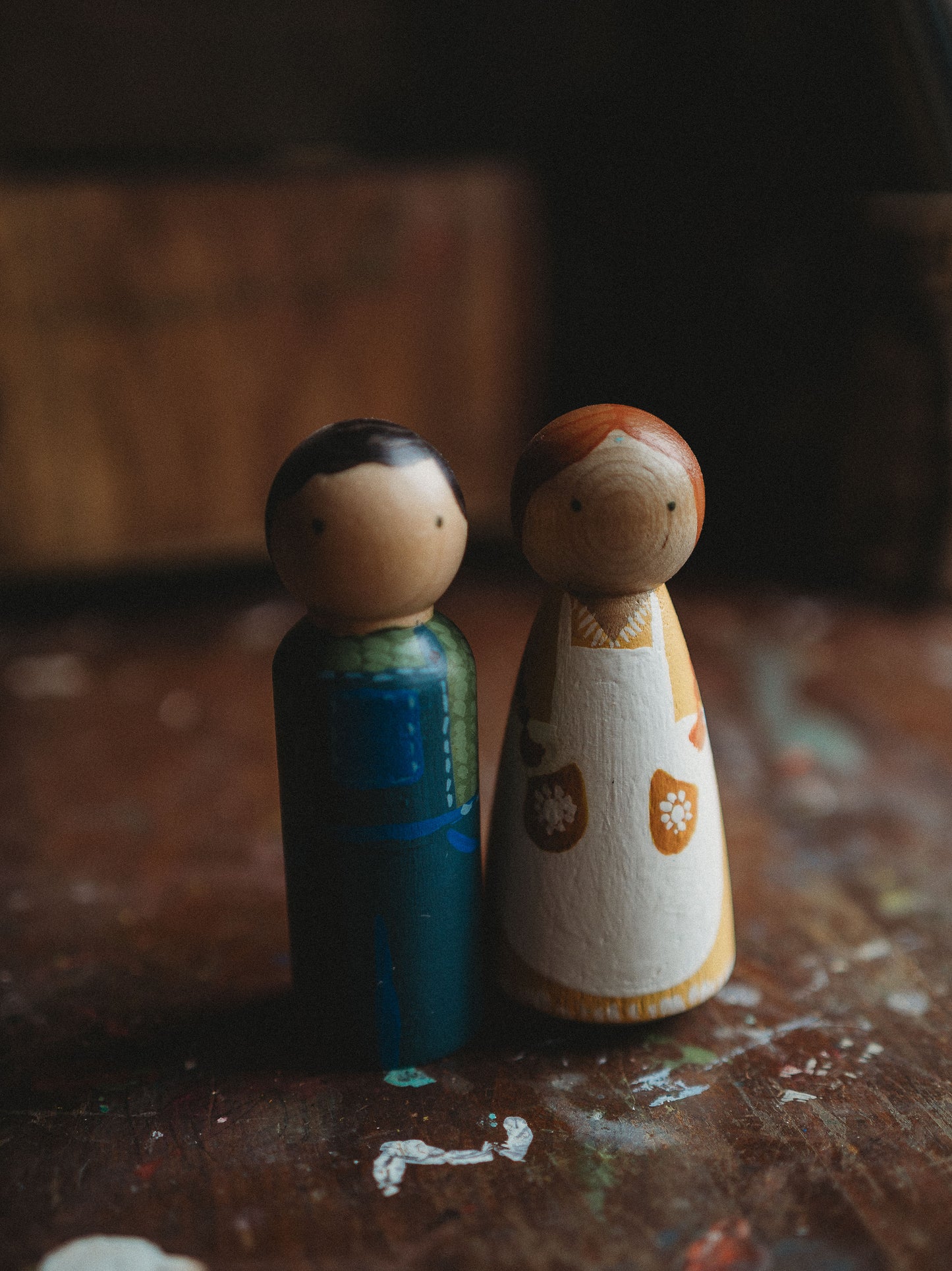 Hand Painted Wooden Dolls