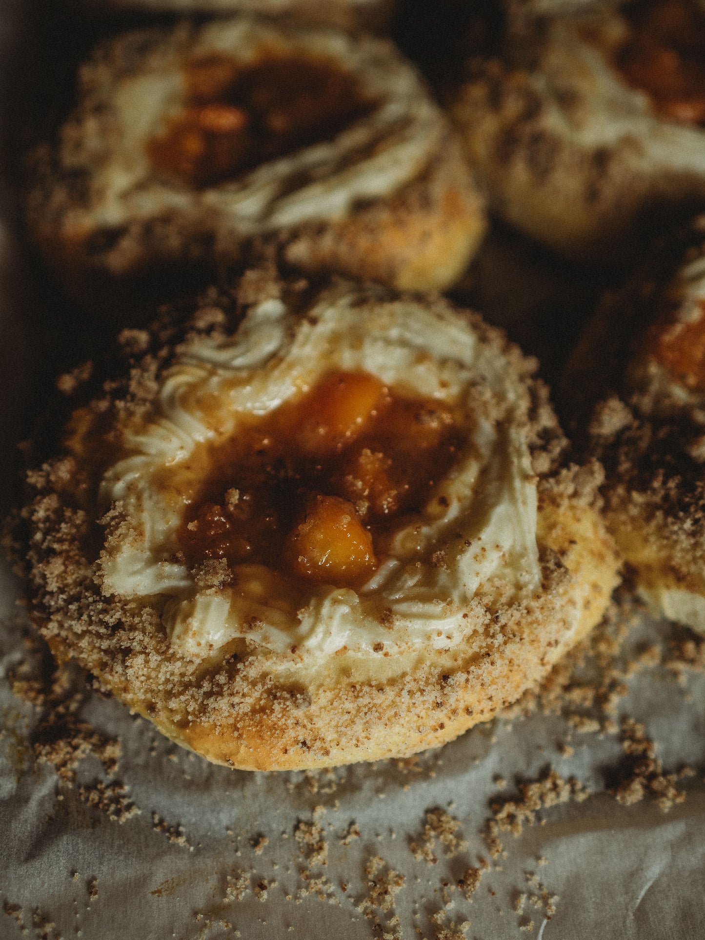 Peach Cobbler Crumble Bun - 2
