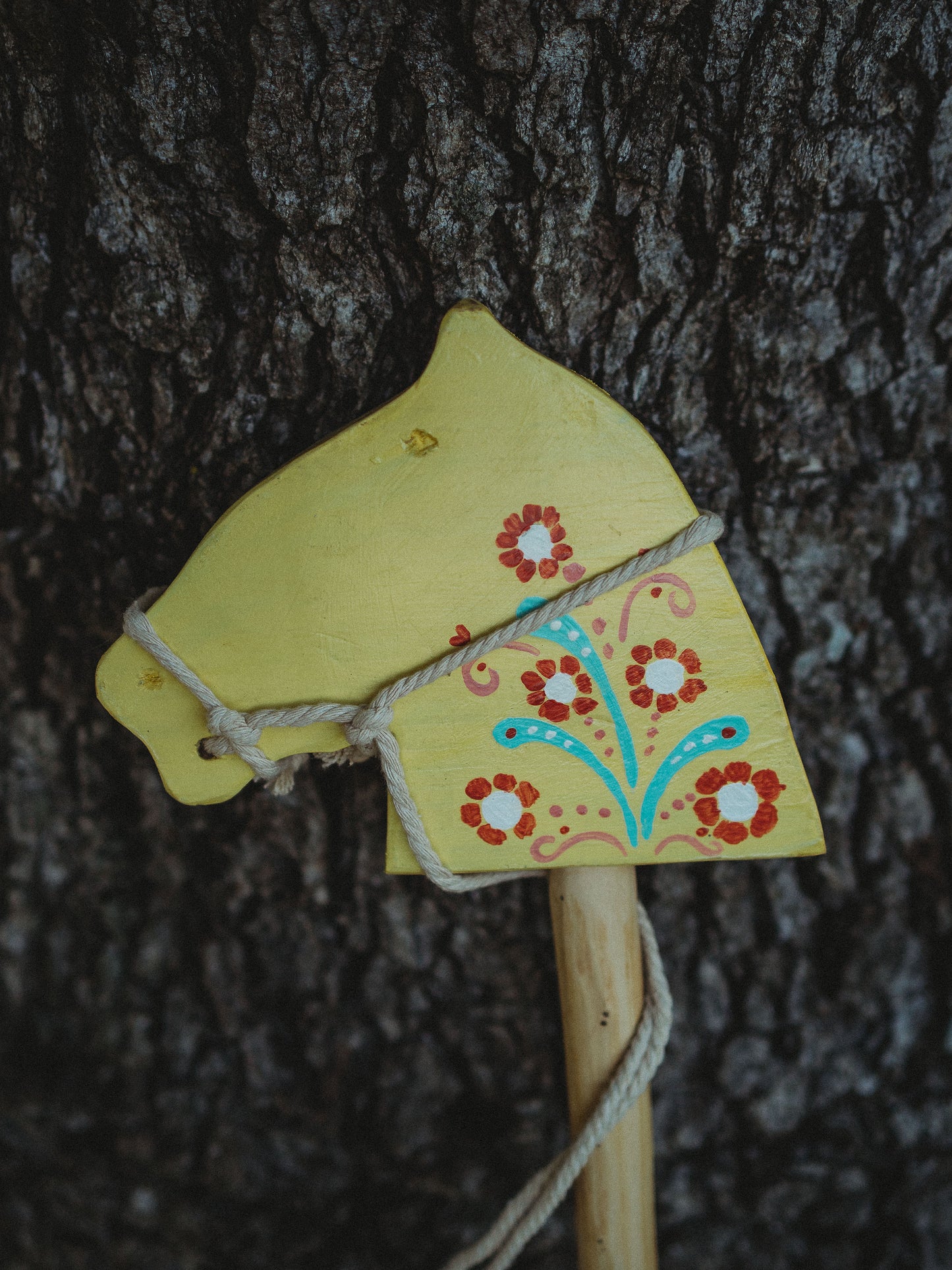 Hand Painted Wooden Stick Horses