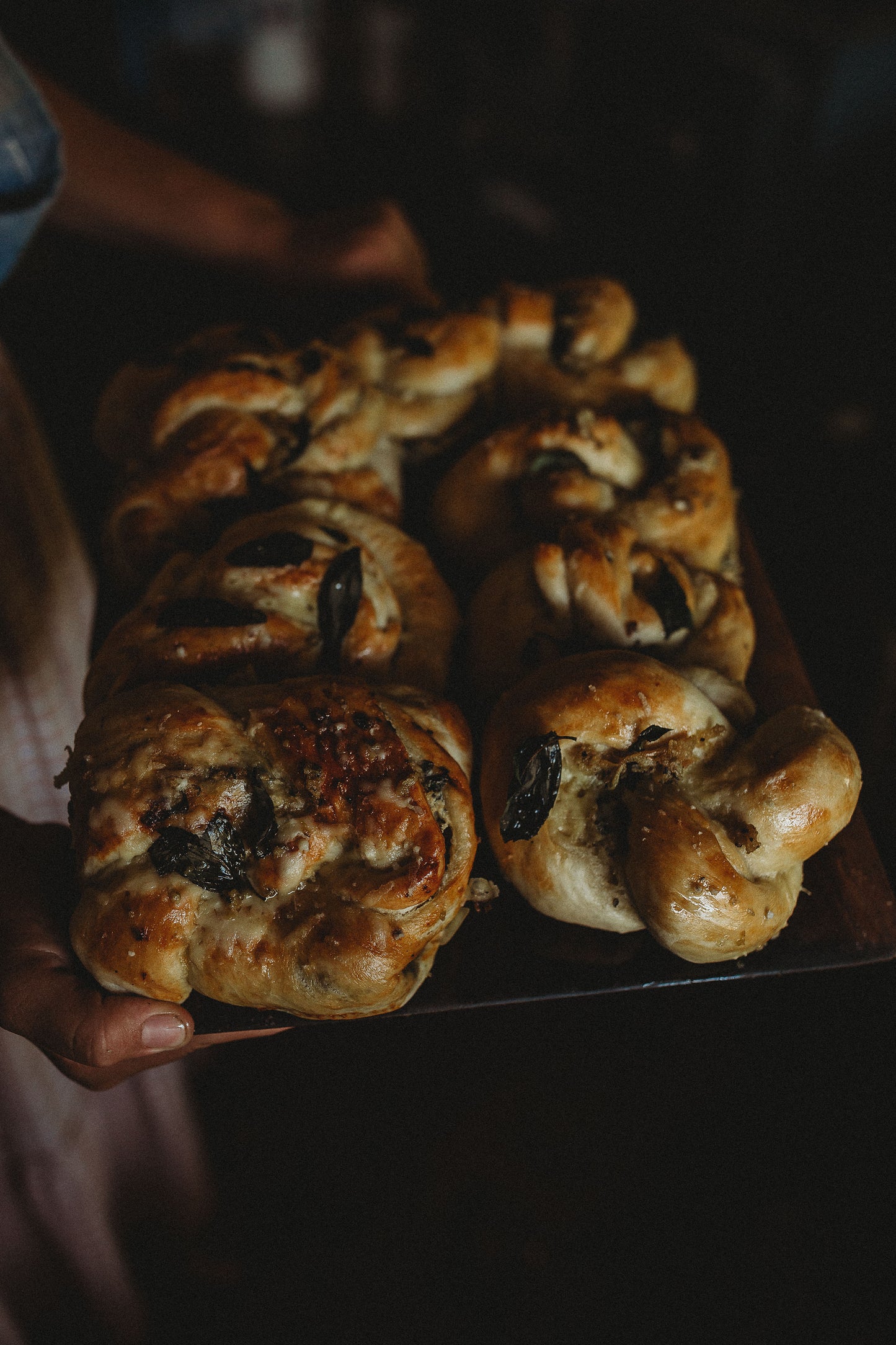 Stuffed Pretzel Rolls